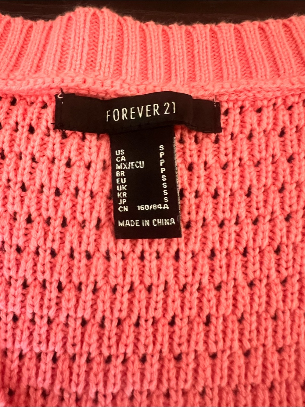 Forever 21 Coral Pink Knit Sweater Vest 🐝 - Picture 3 of 4